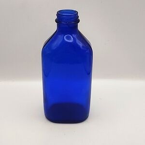 Vintage Large Genuine Phillips Milk of Magnesia Cobalt Blue Bottle 7"